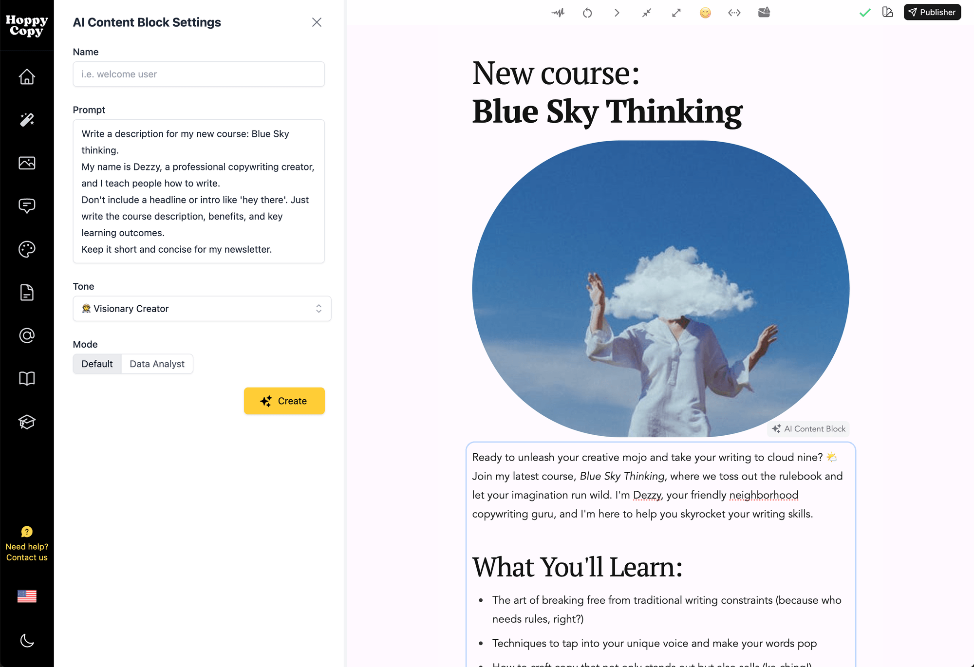 Ai email newsletter generator writing images design